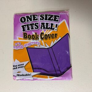 School Text Book Cover Purple One Size Fits All Super Stretch Washable Education